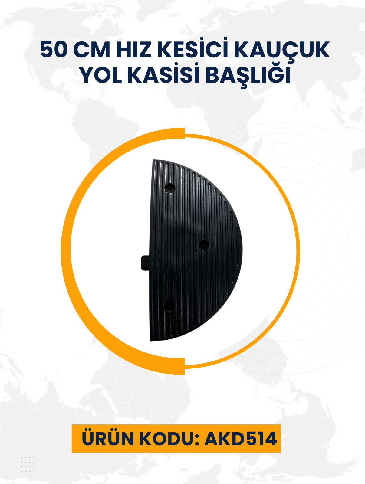 50 Cm Hız Kesici Kauçuk Yol Kasis Başlığı